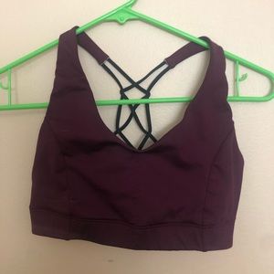 Maroon sports bra
